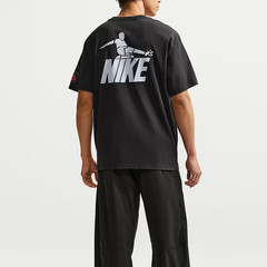 Nike Sportswear T Shirts Men’s Gray Black Crew Neck Moderate IR5775-045 Size