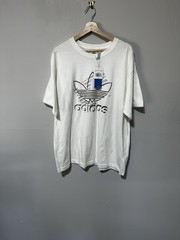Adidas OG Sketch Trefo Men’s White Graphic Logo Crew Neck T-Shirt XL