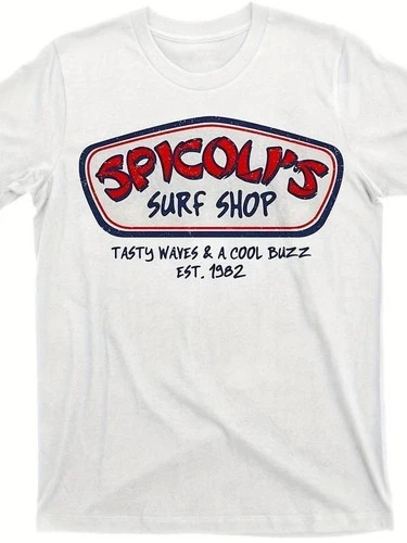Plus Size Men’S T-Shirt Retro Surf Shop Graphic Tee