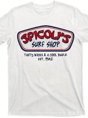 Plus Size Men’S T-Shirt Retro Surf Shop Graphic Tee