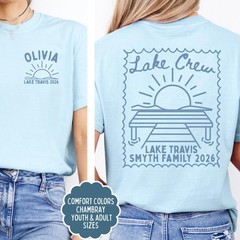 Personalized Family Lake Trip Shirt, Matching Vacation Crew Tee 2026