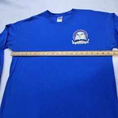 USPS Mail Handler T Shirt Blue Long Sleeve Postal Worker Eagle Logo Tee LG