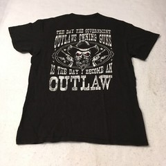 outlaws guns Club Support Shirt large With An Attitude, Biker black