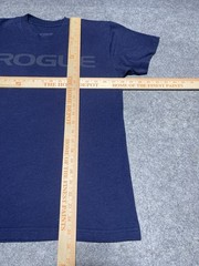 Rogue Fitness Blue Small Workout Lift Heavy Gym Rat Shirt