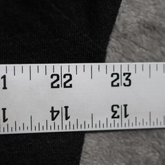 Buck Mason Shirt Mens Large Dark Heather Gray Crewneck Curved Hem Made in USA