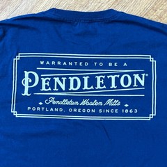 Pendleton Woolen Mills T Shirt Men M Medium Black Box Logo Cotton Short Sleeve