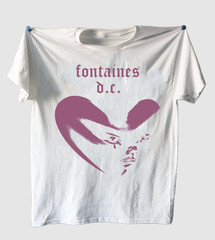 Fontaines D.C. heart white T-shirt All sizes 1F2882