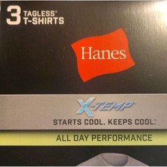 Hanes X-Temp 3XL Gray/Black. Mesh Tagless Quick Dry Stretch Crew Neck Tee 3-Pack