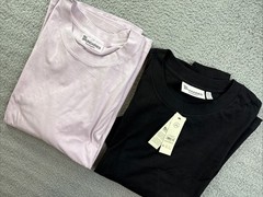 No Boundaries Mens 3XL 54/56 Black & Purple 2pk Boxy Cropped T-Shirt