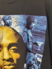 Vintage 90s “In Memory Of” 2PAC Tupac Big Face AOP Rap 2-Sided Men’s T-Shirt XL