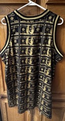 PWT classic And Cool Men’s Top Dollar Bill Print Size M Mettalic Gold And black