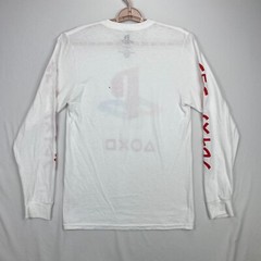 Playstation Shirt Men’s Small White Long Sleeve Graphic Tee T-Shirt Gaming