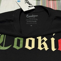 Berner CookiesSF Clothing Represent Flocked Black Tee 100% Cotton Multi Logo New