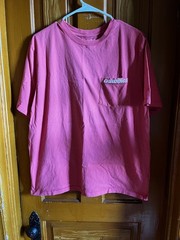 Chubbies The Weekend Has Arrived Graphic Pink Pocket Tshirt Cotton Size Large