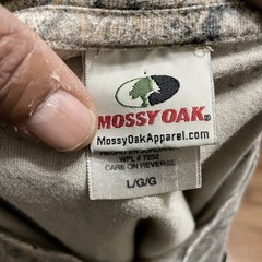 Vintage Mossy Oak Tshirt Men Size Large Hunting 3D Brush Camouflage Hunt Pocket