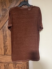 Buckle Black Men Burnout Light Weight TShirt Brown Burgundy Size Large