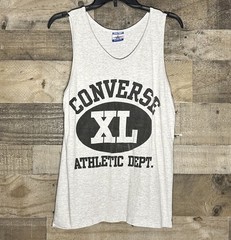 Vintage 90s Converse Athletic Gym Tank Top Shirt Grey Sleeveless – Men’s Medium