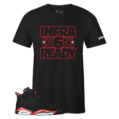 Black InfraReady Sneaker T-shirt to Match Air Jordan 6 Retro ‘Infrared Salesman’