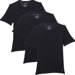 3 PACK TOMMY JOHN WHITE BLACK SECOND SKIN MODAL CREW NECK STAY TUCKED UNDERSHIRT