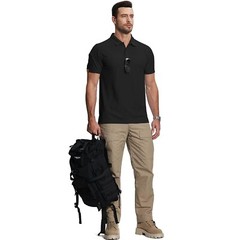 Men’s Tactical Polo T-Shirt Quick Dry Combat Short Sleeve Team Work Casual Shirt
