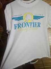 Vintage 90s Single Stitch Fairbanks Alaska Bush Plane Tee T Shirt L White Nature