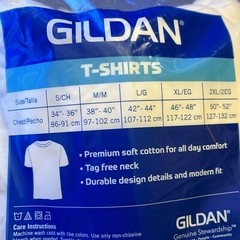 Men’s Crew T-Shirts, Multipack, Style G1100, White (6-Pack), Small