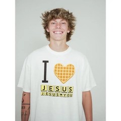 I Love Jesus Jesus Love You Waffle Shirt, ChristianGraphic Tee