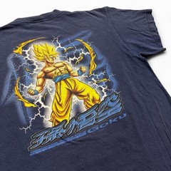 Vintage 1999 Dragon Ball Z Goku Navy Blue T-Shirt Size L Made In USA
