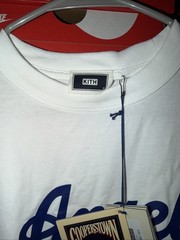FW25 Kith x Los Angeles Dodgers Logo Boxy Vintage Tee Mens Medium