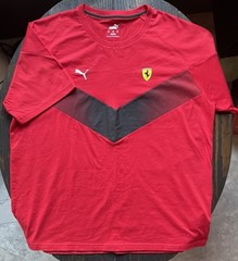 Ferrari Race MCS Tee Puma Rosso Corsa Red Ferrari Official Product Tag XL