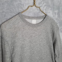 Gray Long Sleeve Crew Neck Shirt Size M Base Layer Insulated Outdoor Hiking Warm