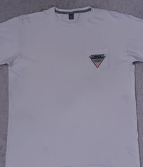 Volcom Manufacturing Front Pocket T Shirt _ Size XL_ discoloration as shown