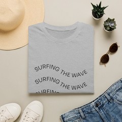 Surfing The Wave T-Shirt | Stacked Text Beach Vibes