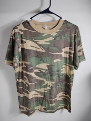 Vintage Woodland Camo T Shirt XL Made USA Single Stitch Camouflage Tee