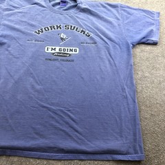 Vintage Snowboarding Shirt Men 2XL Work Sucks I’m Going Riding Sunlight Colorado