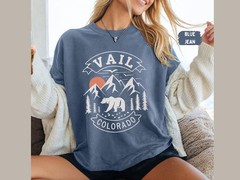 Vintage Vail Colorado Ski Mountain Travel Resort Retro Comfort Tee