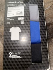 Athletic Works ~ Mens 3-Pack T-Shirts Crew Neck Cotton Blend Performance ~ 2XL