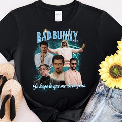 Vintage Bad Bunny Graphic Tee: 90s Retro Style Music Shirt