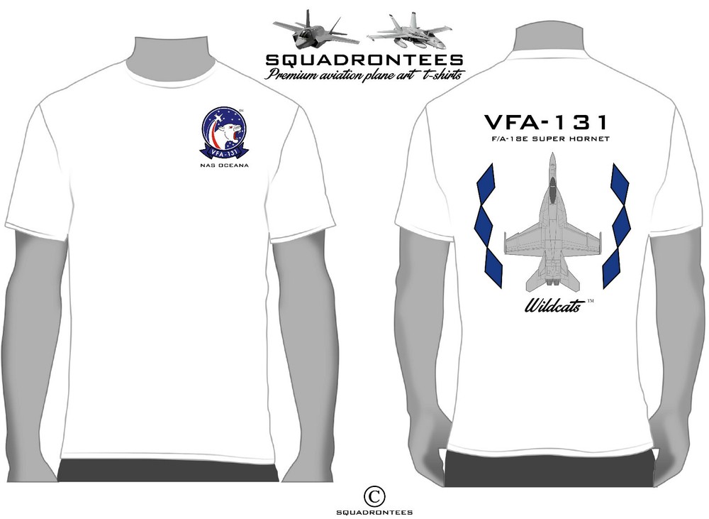 VFA-131 Wildcats F/A-18 Super Hornet Squadron T-Shirt D2 – USN Licensed Product
