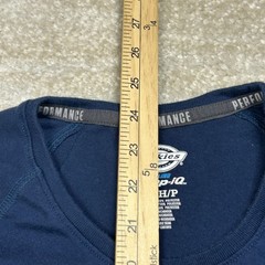 Dickies Long Sleeve Tee Mens S Temp-IQ Cooling Performance Pocket Navy Crewneck