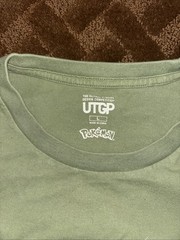 Green Short Sleeve Pokemon Uni-qlo T Shirt Size L