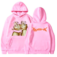 1990 Bjork Heavy Concert Vintage Hoodie Hip Hop Music Album Double Sided Print O