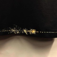 New Fashion Trend Sequined Summer Short Sleeve Luxury Men Black Pullover T-Shirt