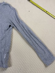 NN07 No Nationality Shirt Clive Waffle Knit Thermal Long | Gray | Size XL
