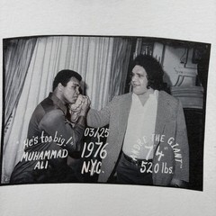 Roots Of Fight T Shirt Men’s Small Muhammad Ali Andre The Giant Photo Tee USA