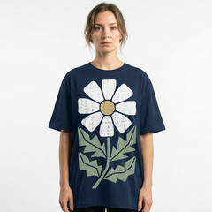 Retro Daisy Flower T-Shirt Boho Botanical Nature Floral Garden Style Tee