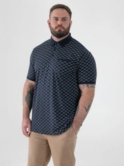 D555 Duke Big Mens Printed Polo Shirt Jacquard Trims 2XL-5XL 6XL 7XL 8XL 611903