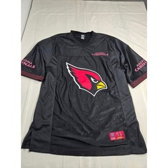 NFL Team Apparel Arizona Cardinals Jersey Mens Medium Black Pink V-Neck Football