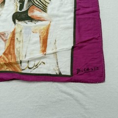 Vintage 90s Picasso Art Shirt Mens L White Cubist Graphic Tee Applique Patch