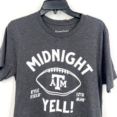 HOMEFIELD Men Midnight Yell Texas A&M T-Shirt XXL Dark Grey Short Sleeve NWT